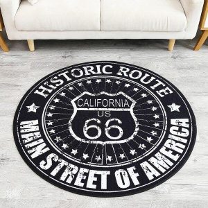 Tapis Rond Route 66 | Mon Tapis Rond