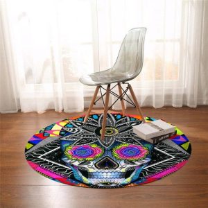 Tapis Rond Tête De Mort | Mon Tapis Rond
