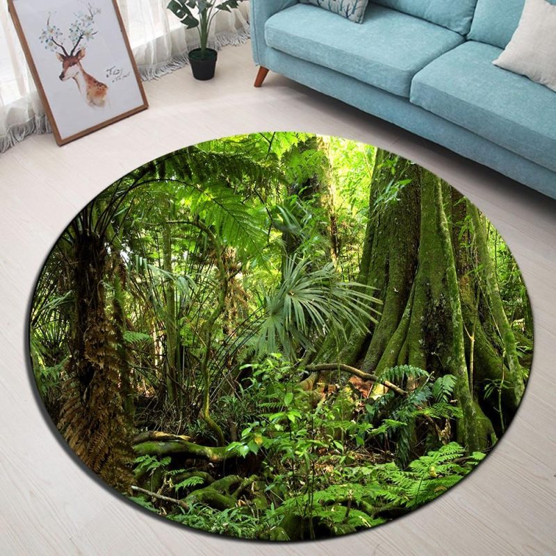 Tapis Rond Thème Jungle | Mon Tapis Rond