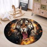 Tapis Rond Tigre Sauvage | Mon Tapis Rond