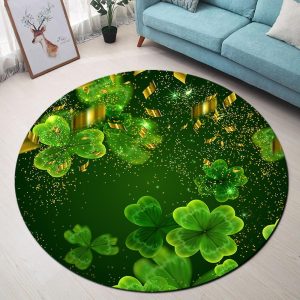 Tapis Rond Trèfle À Quatre Feuilles | Mon Tapis Rond