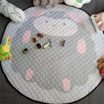 Tapis Rose Et Gris Rond | Mon Tapis Rond